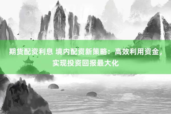 期货配资利息 境内配资新策略：高效利用资金，实现投资回报最大化