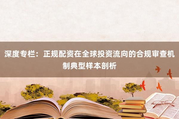 深度专栏：正规配资在全球投资流向的合规审查机制典型样本剖析